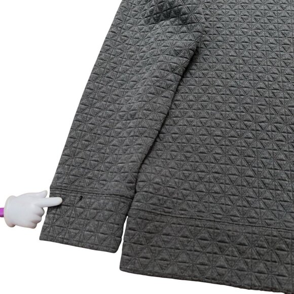Club Monaco Sweatshirt Mens L Pullover Crewneck Quilted Textured Stretch Gray - Picture 6 of 7